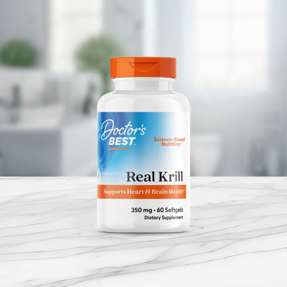 Doctor's Best Real Krill, 350 mg, 60 Softgel