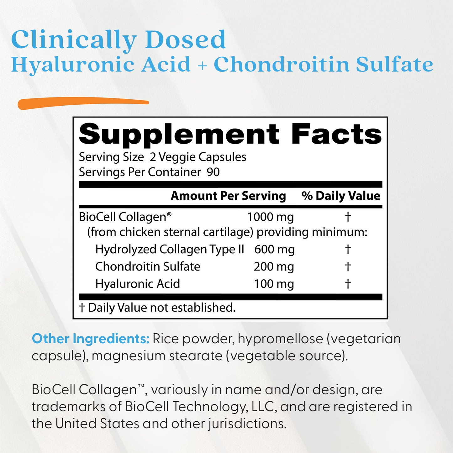 Doctor's Best Hyaluronic Acid + Chondroitin Sulfate, 180 Veggie Caps