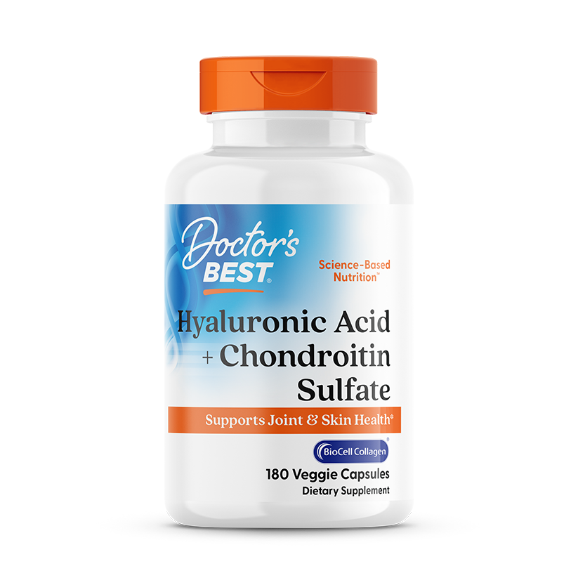Doctor's Best Hyaluronic Acid + Chondroitin Sulfate, 180 Veggie Caps