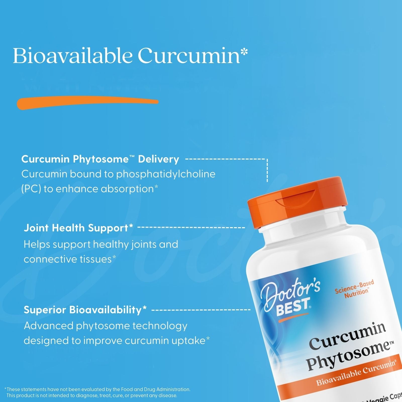 Doctor's Best Curcumin Phytosome with Meriva, 1,000 mg Per Serving, 18