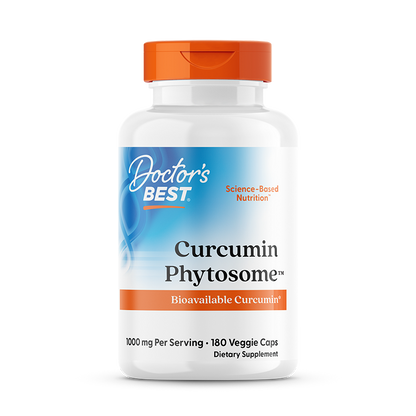Doctor's Best Curcumin Phytosome with Meriva, 1,000 mg Per Serving, 180 Veggie Caps