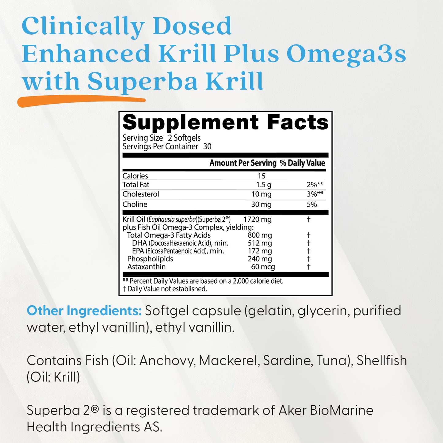 Doctor's Best Enhanced Krill Plus Omega3s with Superba Krill, 60 Softgels