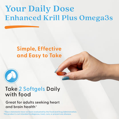 Doctor's Best Enhanced Krill Plus Omega3s with Superba Krill, 60 Softgels