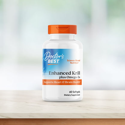 Doctor's Best Enhanced Krill Plus Omega3s with Superba Krill, 60 Softgels
