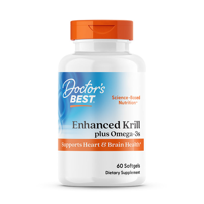 Doctor's Best Enhanced Krill Plus Omega3s with Superba Krill, 60 Softgels