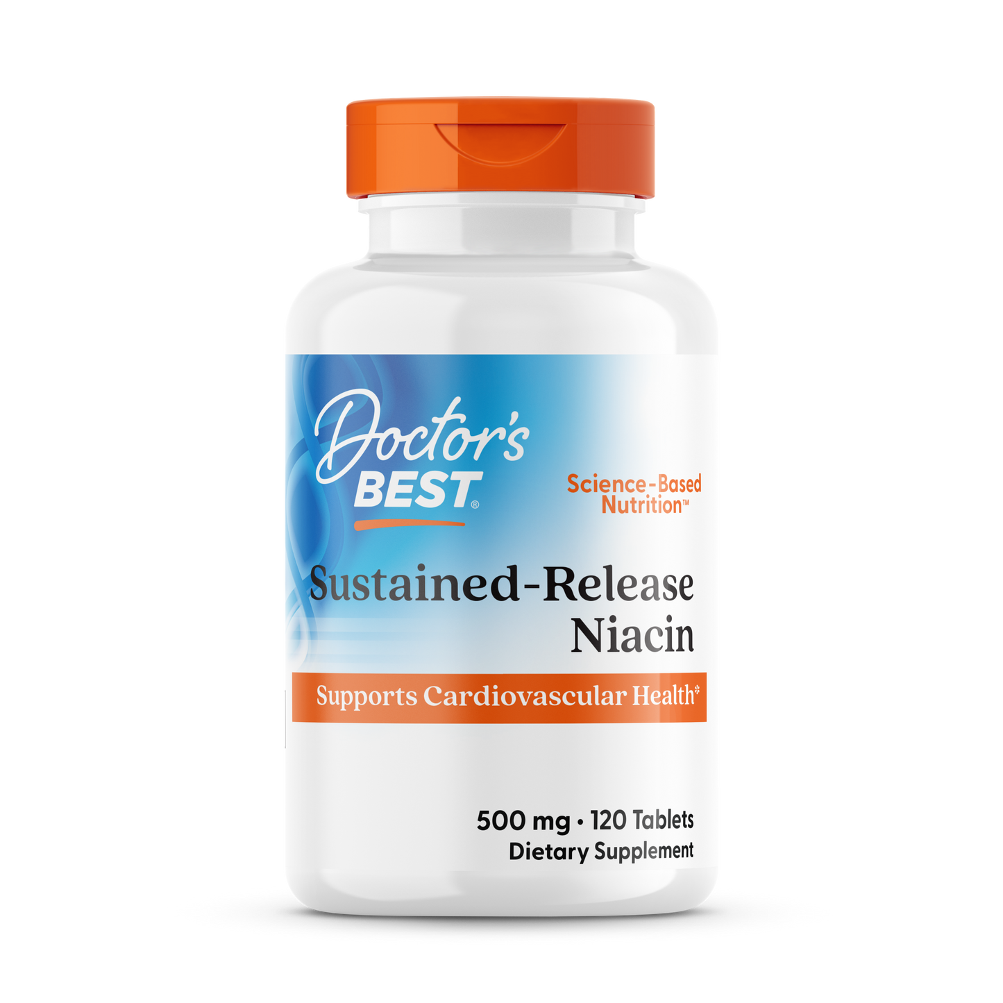 Doctor's Best Sustained-Release Niacin with niaXtend, 500 mg, 120 Tablets