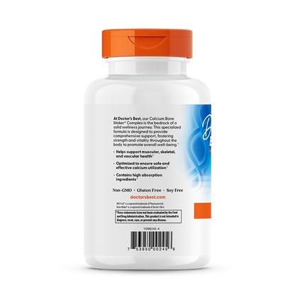 Doctor's Best Calcium Bone Maker Complex with MCHCal and VitaMK7, 180 Capsules