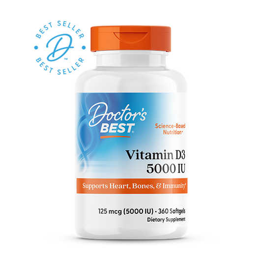 Doctor's Best Vitamin D3, 125 mcg (5,000 IU), 360 Softgels