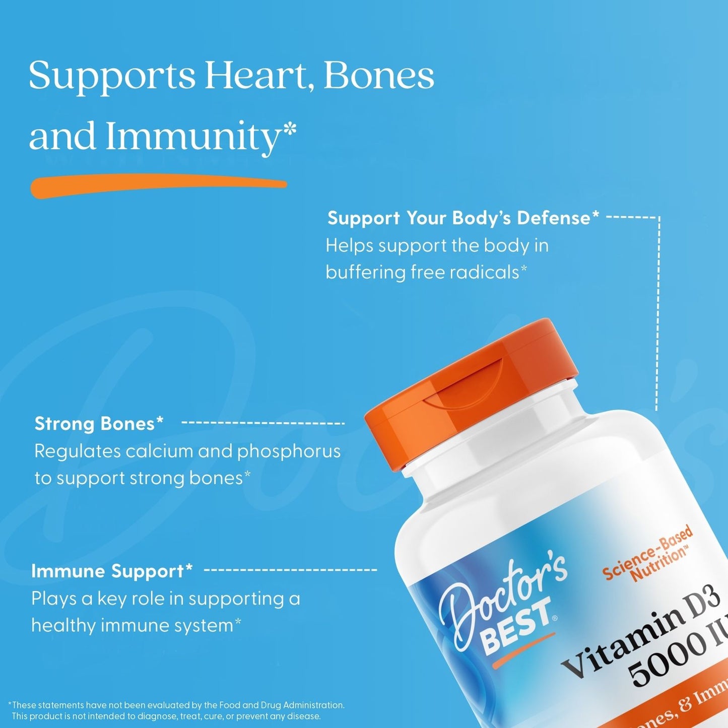 Doctor's Best Vitamin D3, 125 mcg (5,000 IU), 360 Softgels