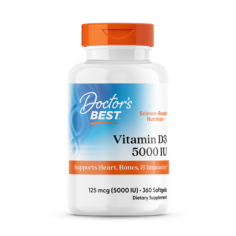 Doctor's Best Vitamin D3, 125 mcg (5,000 IU), 360 Softgels