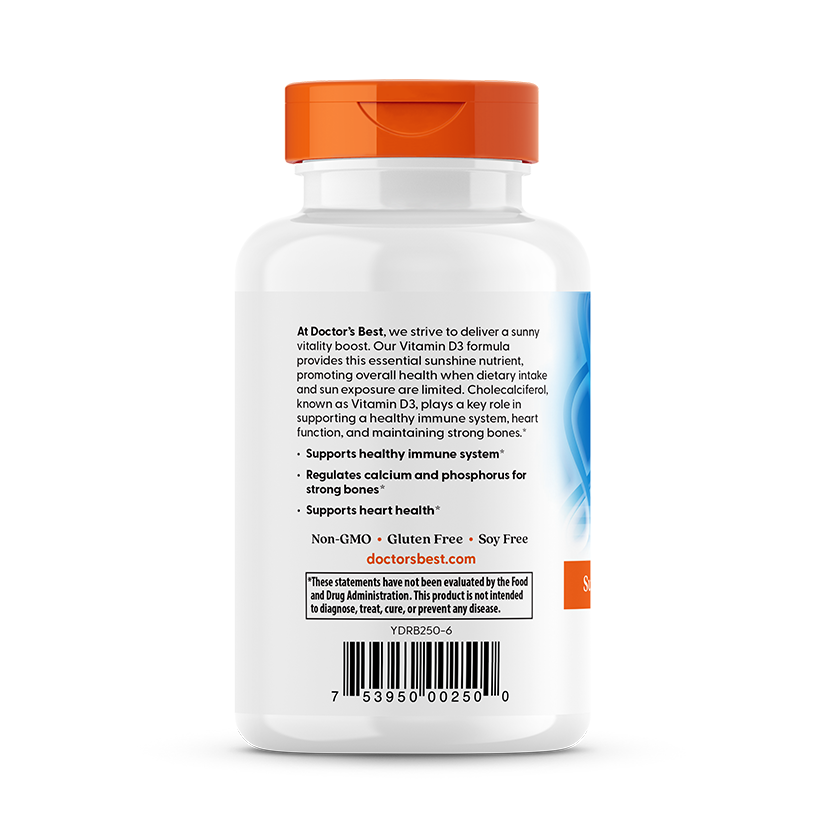Doctor's Best Vitamin D3, 125 mcg (5,000 IU), 360 Softgels