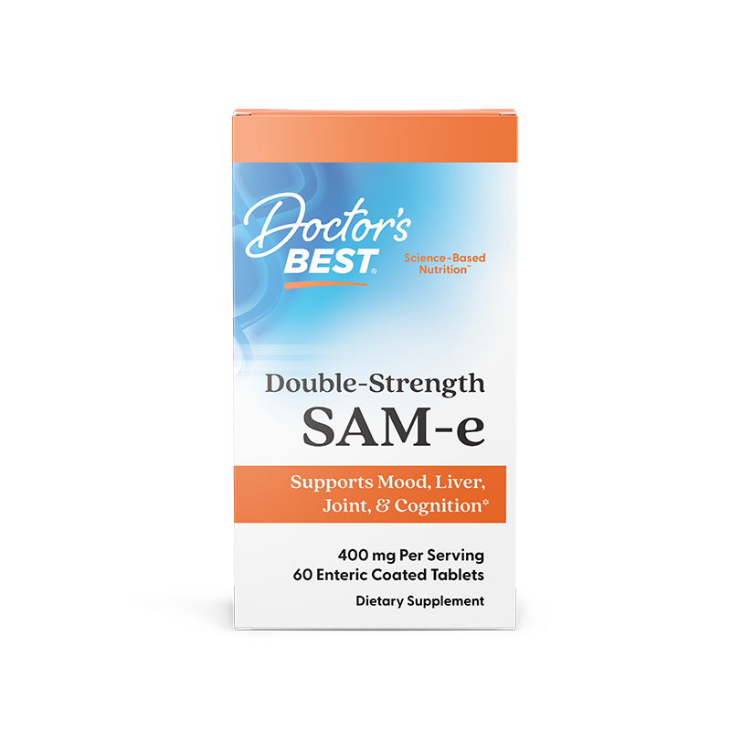 Doctor's Best SAM-e, Double-Strength, 400 mg, 60 Enteric Coated Tablets