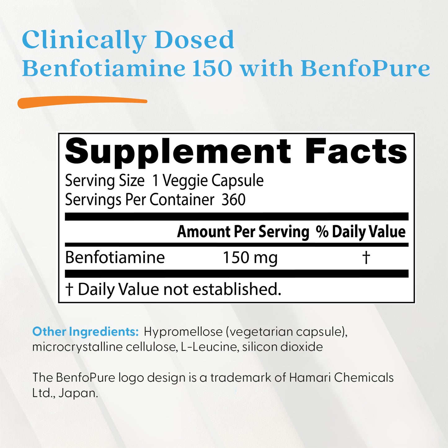 Doctor's Best Benfotiamine with BenfoPure, 150 mg, 360 Veggie Caps