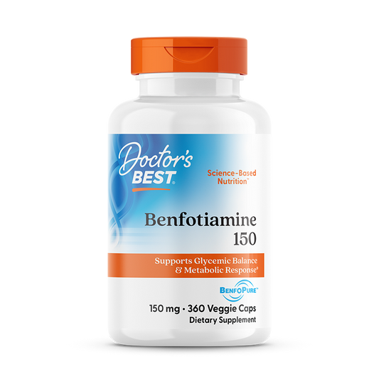 Doctor's Best Benfotiamine 150 with BenfoPure, 150 mg, 360 Veggie Caps