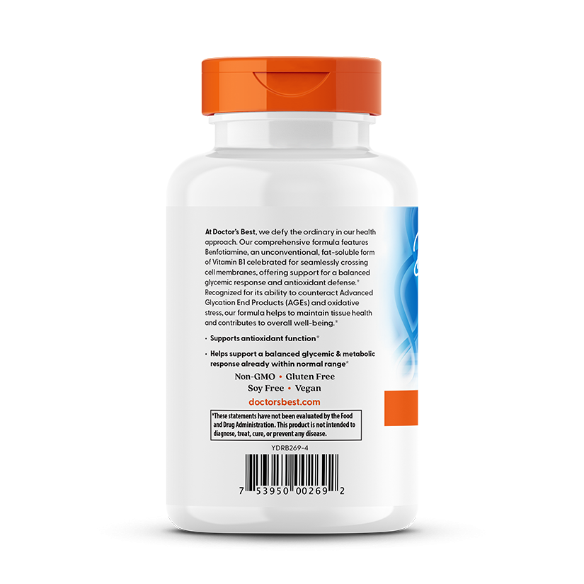 Doctor's Best Benfotiamine with BenfoPure, 150 mg, 360 Veggie Caps