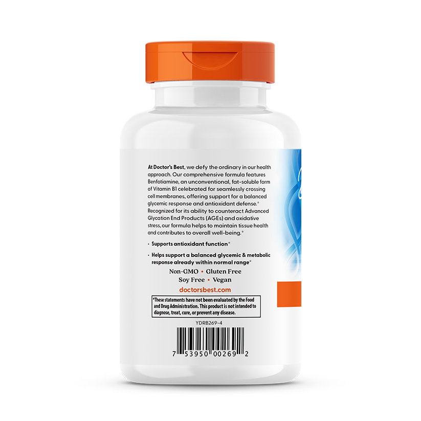 Doctor's Best Benfotiamine 150 with BenfoPure, 150 mg, 360 Veggie Caps