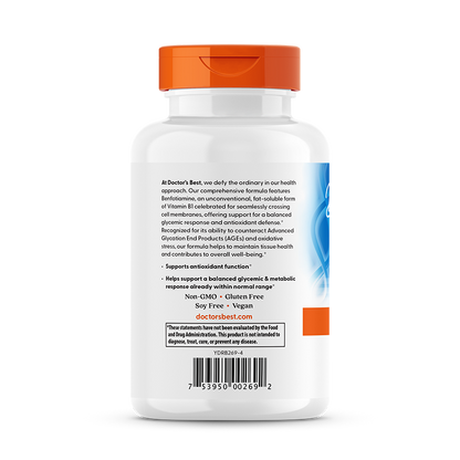 Doctor's Best Benfotiamine 150 with BenfoPure, 150 mg, 360 Veggie Caps
