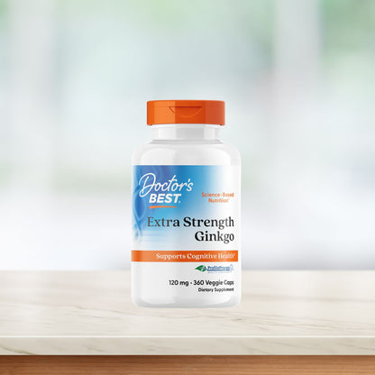 Doctor's Best Extra Strength Ginkgo, 120 mg, 360 Veggie Caps