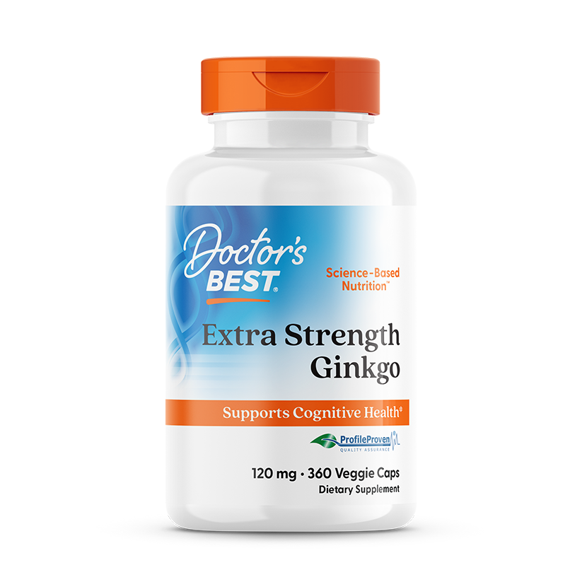 Doctor's Best Extra Strength Ginkgo, 120 mg, 360 Veggie Caps