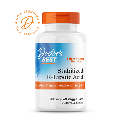 Doctor's Best Stabilized R-Lipoic Acid, 200 mg, 60 Veggie Caps