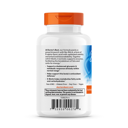 Doctor's Best Stabilized R-Lipoic Acid, 200 mg, 60 Veggie Caps