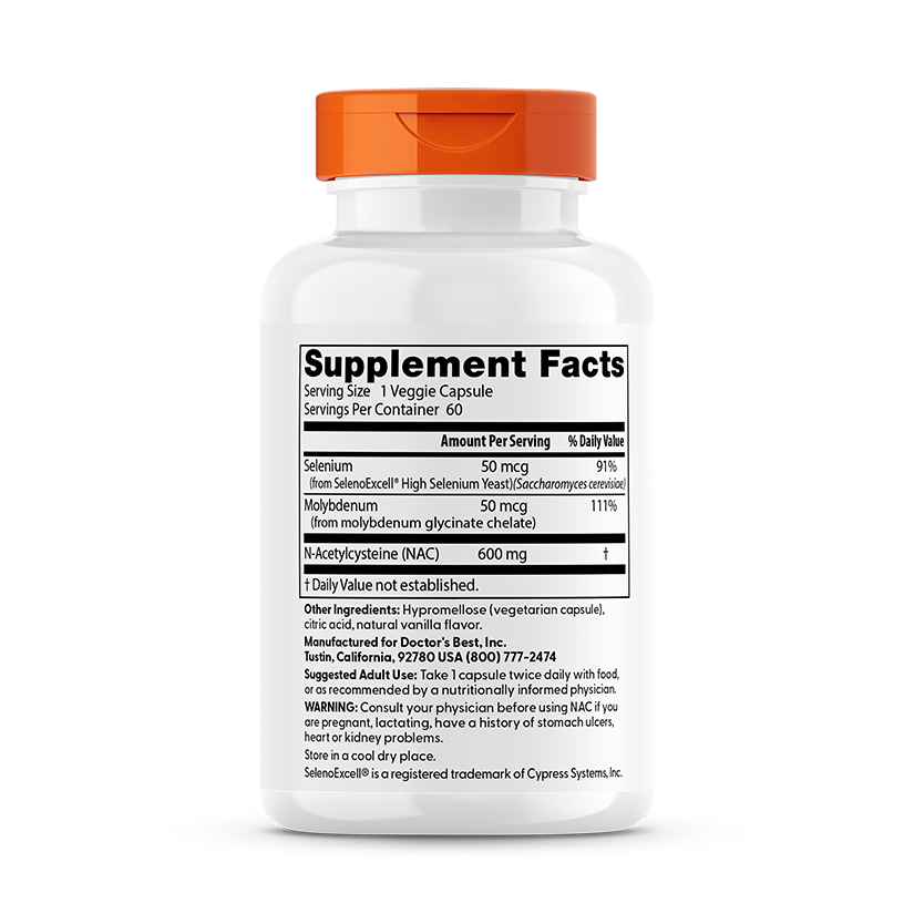 Doctor's Best NAC Detox Regulators, 60 Veggie Caps