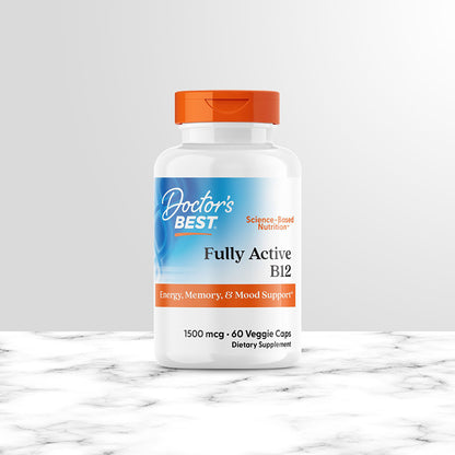 Doctor's Best Fully Active B12, 1,500 mcg, 60 Veggie Caps