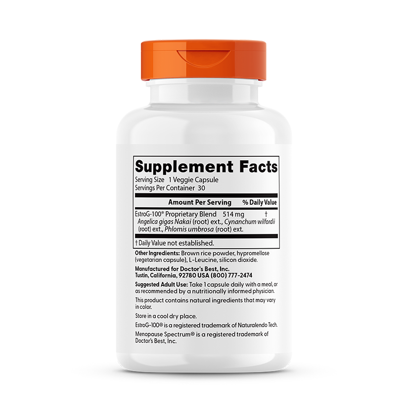 Doctor's Best Menopause Spectrum with EstroG-100, 30 Veggie Caps