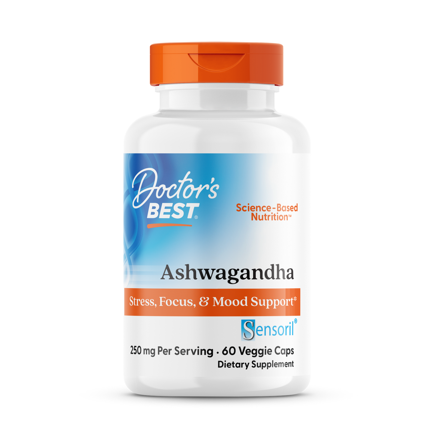 Doctor's Best Ashwagandha with Sensoril, 125 mg, 60 Veggie Caps
