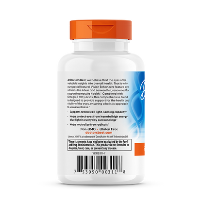 Doctor's Best Natural Vision Enhancers with FloraGlo Lutein, 60 Softgels