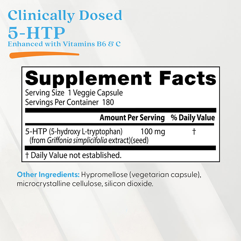 Doctor's Best 5-HTP, 100 mg, 180 Veggie Caps