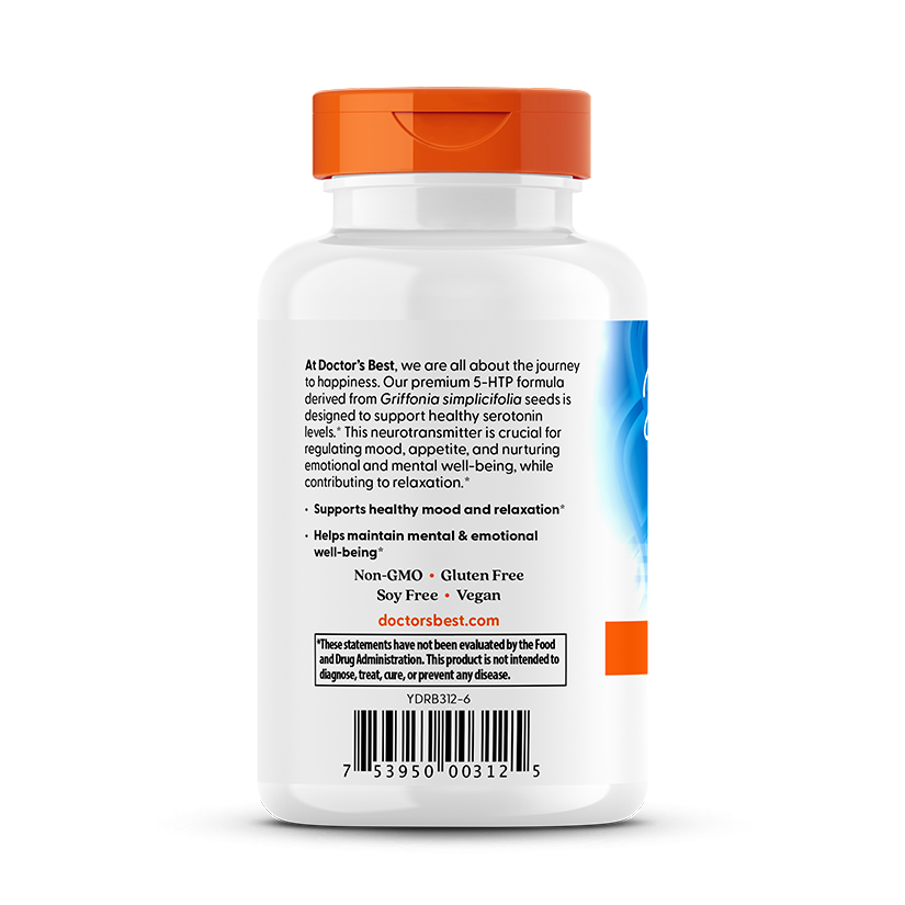 Doctor's Best 5-HTP, 100 mg, 180 Veggie Caps