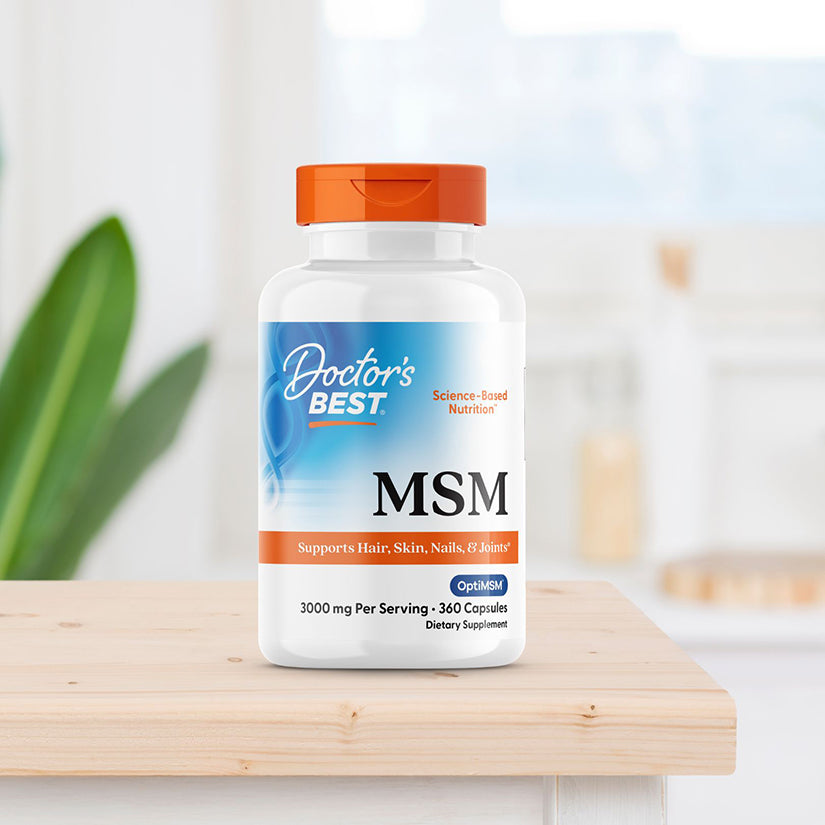 Doctor's Best MSM with OptiMSM, 3000 mg Per Serving, 360 Capsules