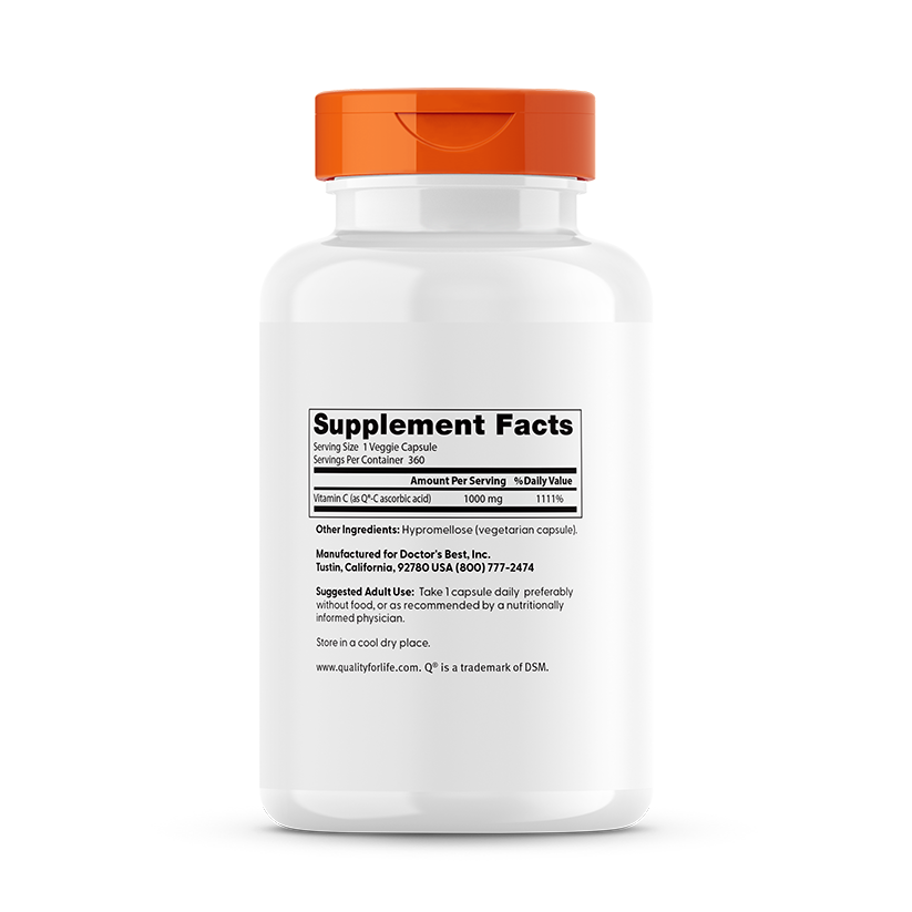 Doctor's Best Vitamin C with Q-C, 1,000 mg, 360 Veggie Caps