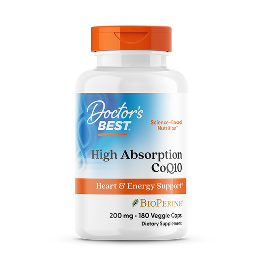 Doctor's Best High Absorption CoQ10 with BioPerine, 200 mg, 180 Veggie Caps