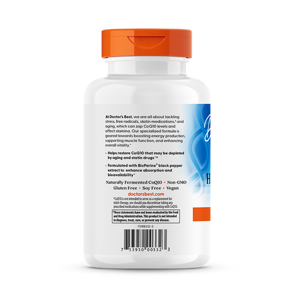Doctor's Best High Absorption CoQ10 with BioPerine, 400 mg, 180 Veggie Caps