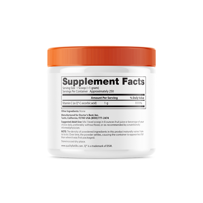 Doctor's Best Pure Vitamin C Powder with Q-C, 8.8 oz (250 g)