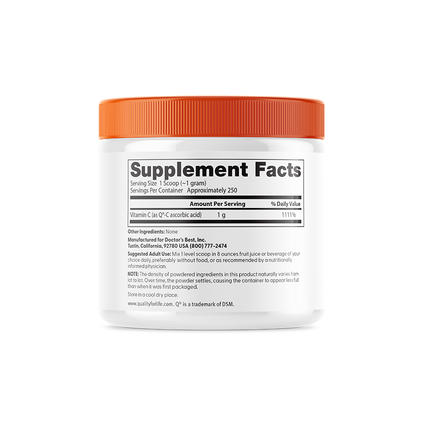 Doctor's Best Pure Vitamin C Powder with Q-C, 8.8 oz (250 g)