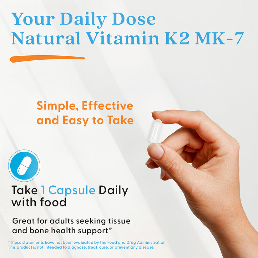 Doctor's Best Natural Vitamin K2 MK-7 with MenaQ7, 100 mcg, 60 Veggie Caps