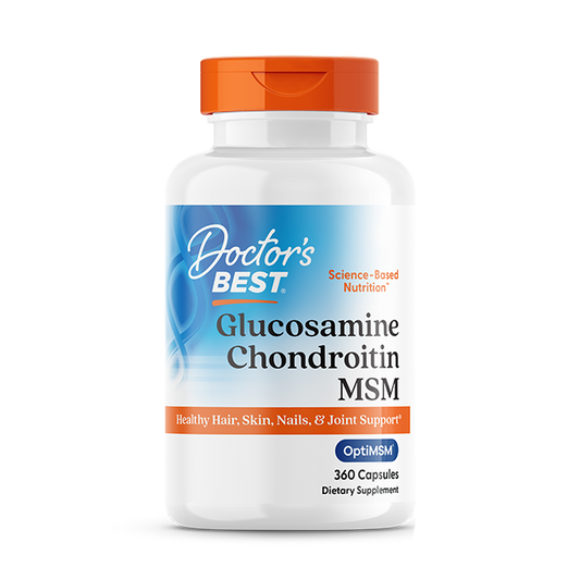 Doctor's Best Glucosamine Chondroitin MSM with OptiMSM, 360 Veggie Capsules