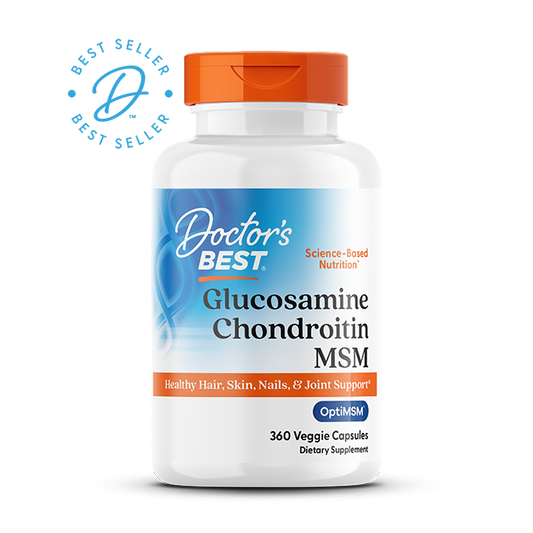 Doctor's Best Glucosamine Chondroitin MSM with OptiMSM, 360 Veggie Capsules