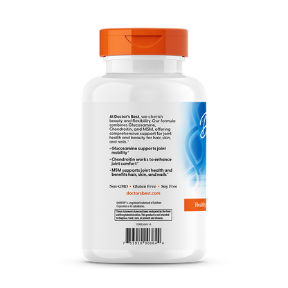 Doctor's Best Glucosamine Chondroitin MSM with OptiMSM, 360 Veggie Capsules