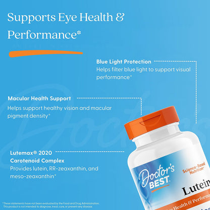 Doctor's Best Lutein with Lutemax 2020, 20 mg, 60 Softgels