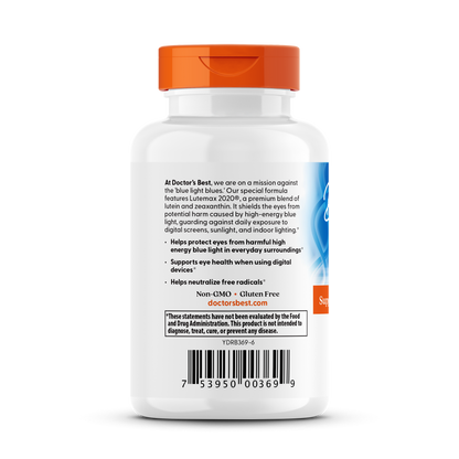 Doctor's Best Lutein with Lutemax 2020, 20 mg, 60 Softgels