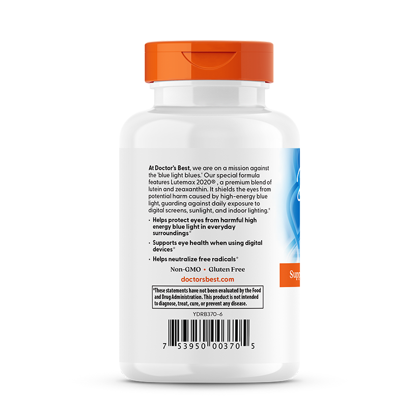 Doctor's Best Lutein with Lutemax 2020, 20 mg, 180 Softgels