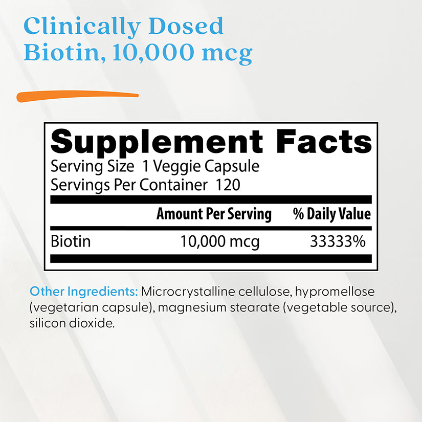 Doctor's Best Biotin, 10,000 mcg, 120 Veggie Caps