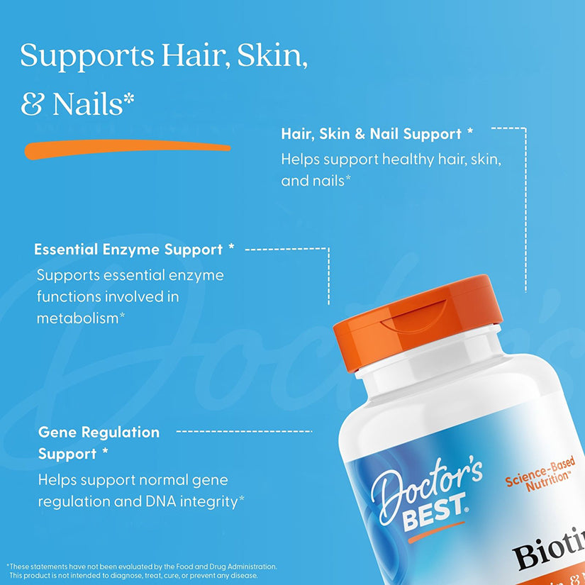 Doctor's Best Biotin, 10,000 mcg, 120 Veggie Caps