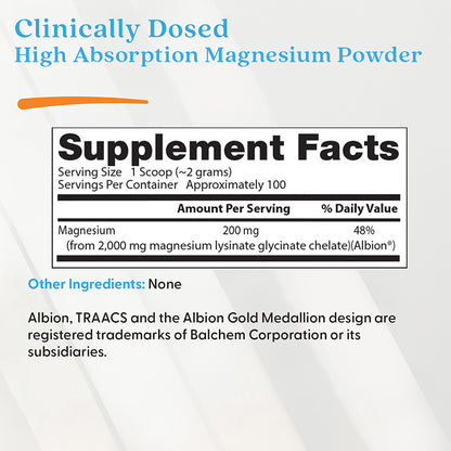 Doctor's Best High Absorption Magnesium Powder, 7.1 oz (200 g)