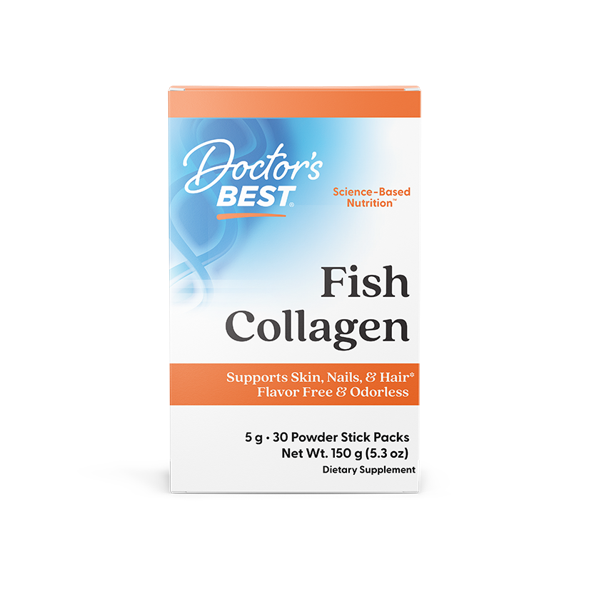 Doctor's Best Fish Collagen with Naticol, 5 g, 30 Powder Stick Packs