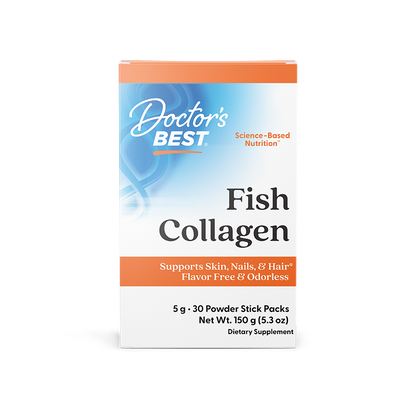 Doctor's Best Fish Collagen with Naticol, 5 g, 30 Powder Stick Packs